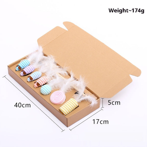 7-Piece Mouse Cat Toy Gift Set Interactive Play