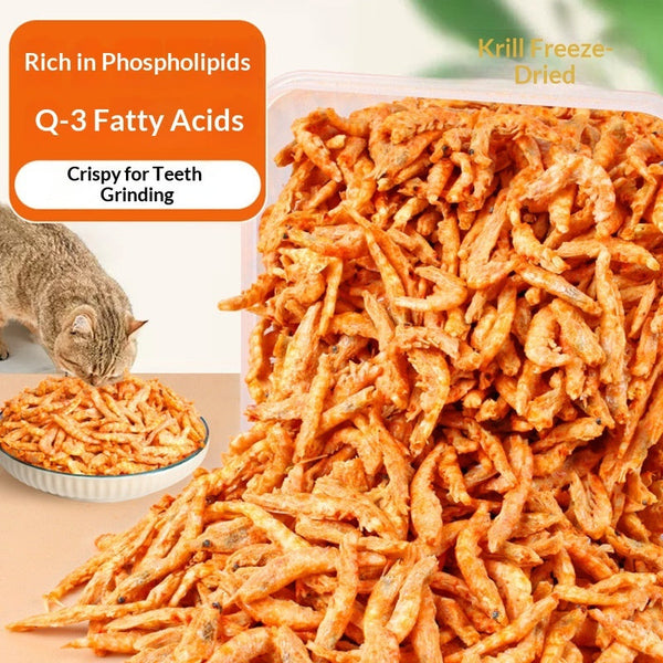 Freeze-Dried Antarctic Krill Cat Treats Nutritious Pet Snacks