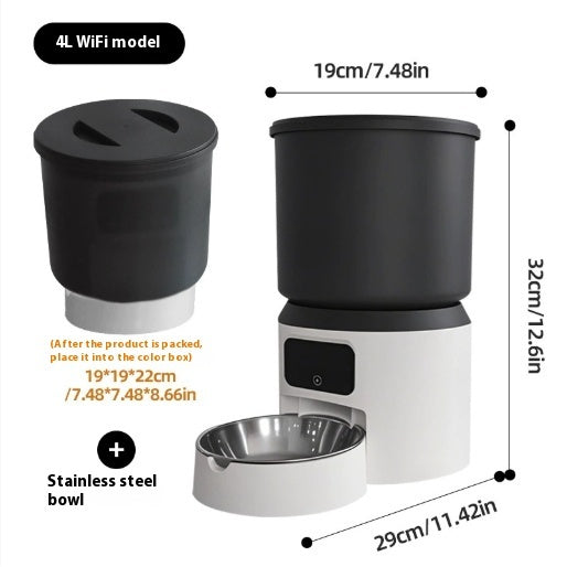 4L Smart Pet Feeder with Remote Timing Control
