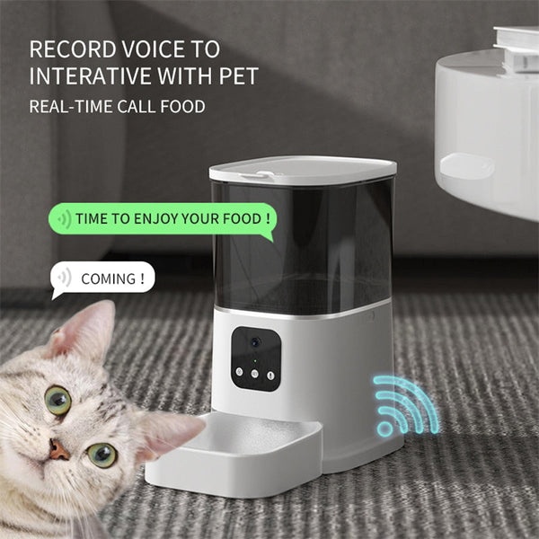 Smart WiFi Automatic Pet Feeder with Voice Recorder