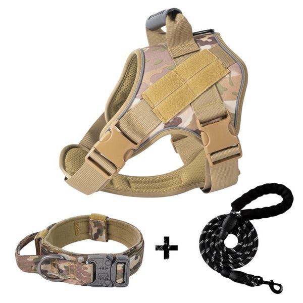 Large Dog Tactical Harness Breathable Traction Rope Walking Training Gear