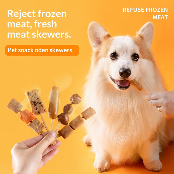 Dried Meat Skewer Pet Treats Oden Stick Snacks