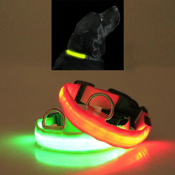 LED Pet Safety Halo Collar Light Up Reflective Dog Collar