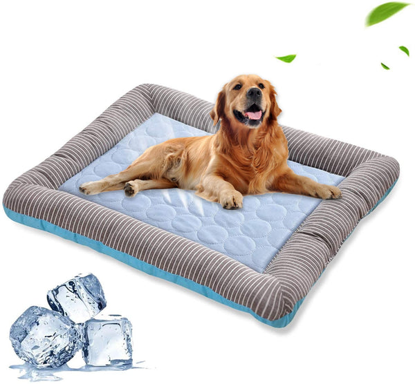 Pet Cooling Pad Bed Breathable Summer Mat Blue Soft