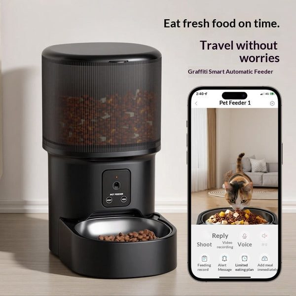 Smart Pet Feeder with Timed Remote Voice Control