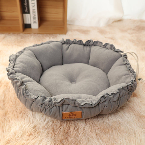 Reversible Donut Cat Bed Dual Use Indoor Pet Nest