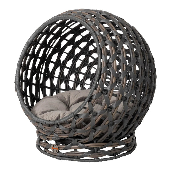 Huntley Rattan Pet Bed Elevated Cushion Comfort Cat Dog Lounger