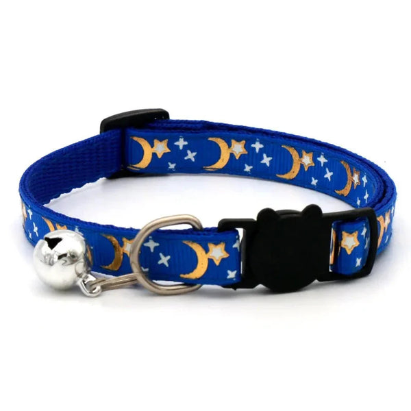 Colorful Adjustable Pet Collar with Bell for Cats