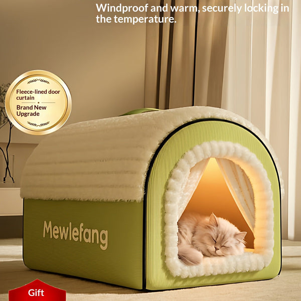 Thick Enclosed Cat Bed Four Season Warm Pet Nest