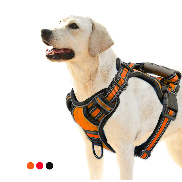 No Pull Breathable Reflective Dog Harness Vest Adjustable